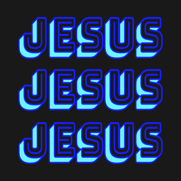 Cool Retro Neon Jesus Christ Christian Catholic Religious by Marham19