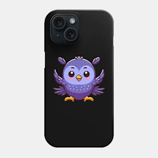 Blueberry Bliss: Whimsical Flight of the Blueberry Bird Phone Case