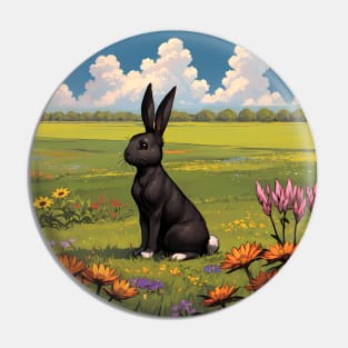 Black Bunny Pin