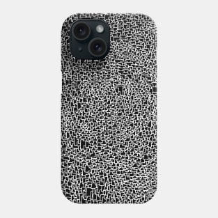 Abstract Ink Drawing #5 Black Phone Case
