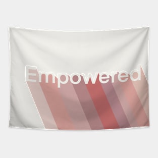 Empowered Feminist Quote Lettering Pink Design Tapestry