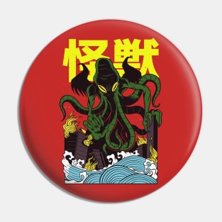 Japanese Cthulhu parody Pin