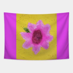 Pink Flower Watercolor Tapestry