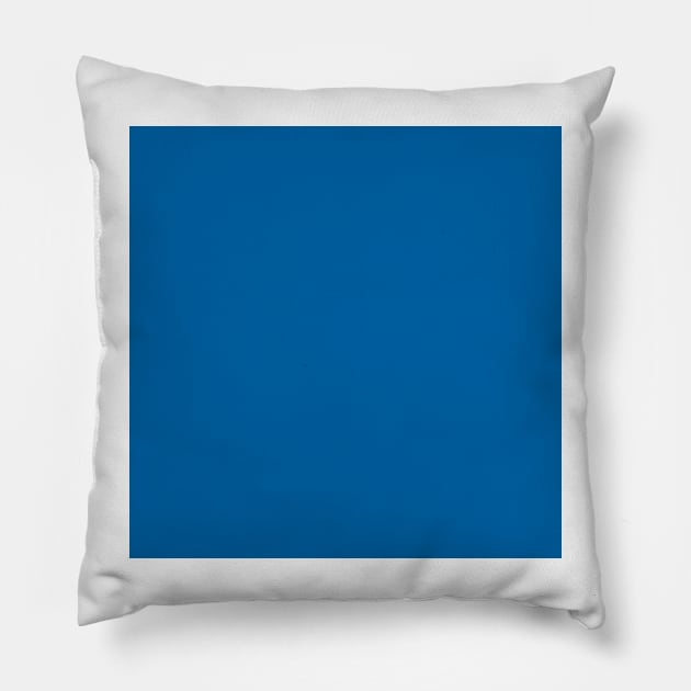 Plain Skydiver Blue solid color Spring/Summer (2022) NYFW Pillow by downundershooter