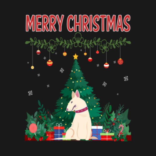 Discover Merry Christmas Bull Terrier 02 - Bull Terrier - T-Shirt