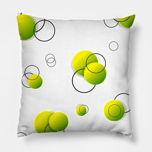 Geometric green and yellow Pillow