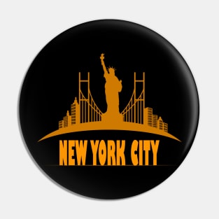 New York city, gold color Pin