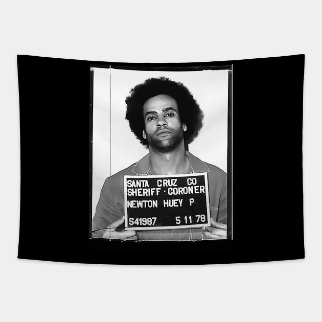 Huey Newton - MugShot Tapestry by UrbanLifeApparel