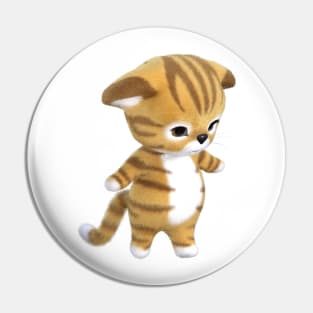 3d rendering of Ginger kitten Pin