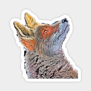 Fox cartoon art #fox Magnet