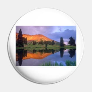 Mount Baldy At Sunset Reflected In Lake Along Paradise Divide Pin