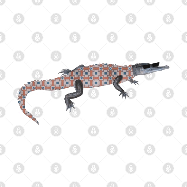 Crocodile with sunglasses Stars pattern by CocoFlower