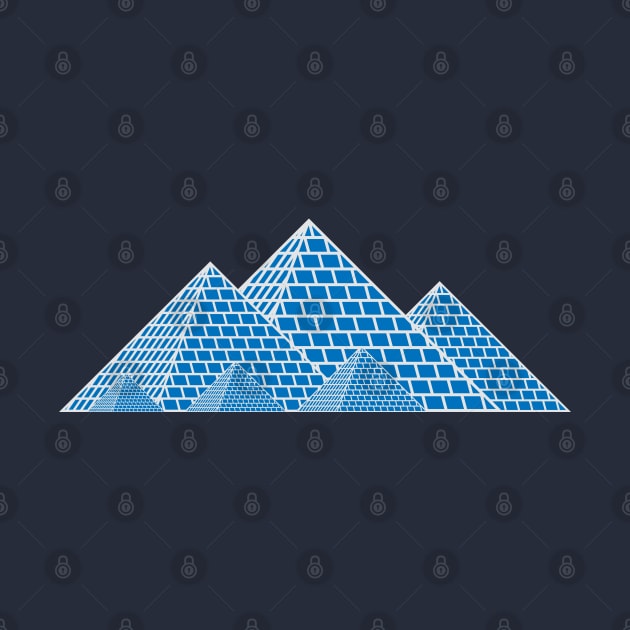 Pyramids of Egypt (blue) by PabloDeChenez