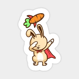 Rabbit Dabbing Rocket Carrot Magnet