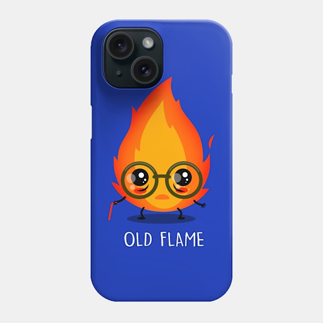 Old Flame Funny Cute Kawaii Fire Flame Old People Meme Phone Case by Originals By Boggs