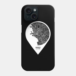 Manila, Philippines City Map - Travel Pin Phone Case