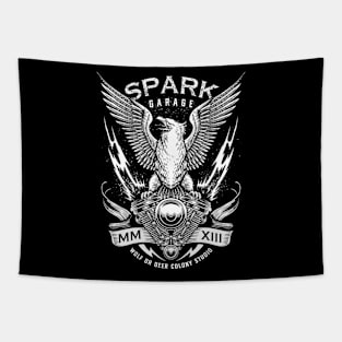 Eagle Spark Garage Tapestry