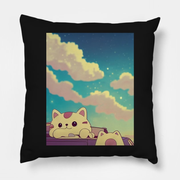 bee and puppycat Pillow by ComicsFactory