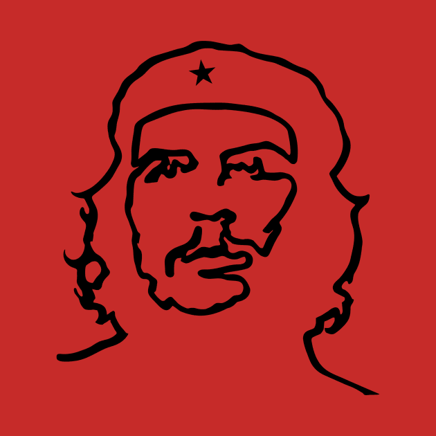 Che Guevara Portrait Line Art by Soriagk