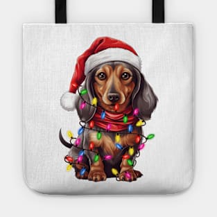 Christmas Dachshund Tote