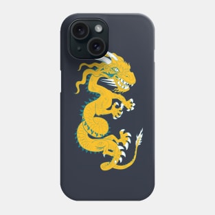 Golden Dragon with Turquoise Style Phone Case