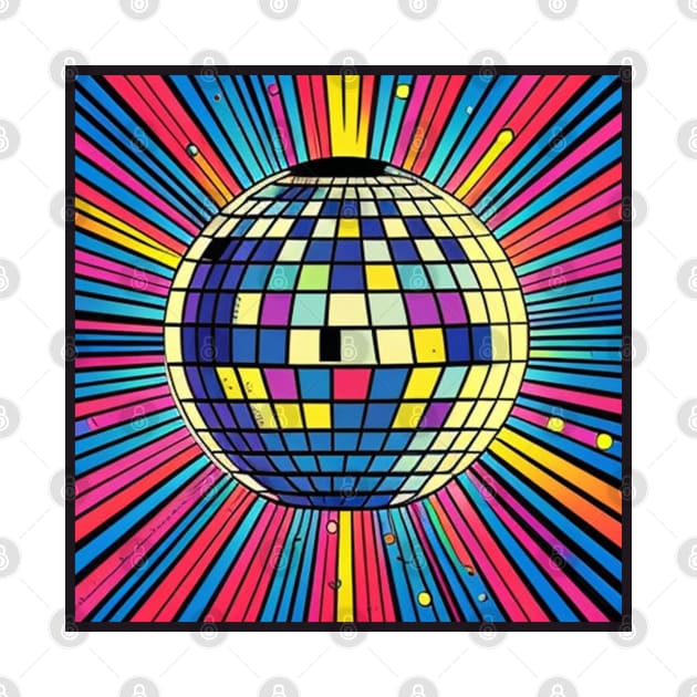 70s Retro Disco Ball by musicgeniusart