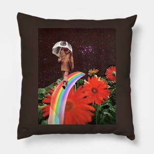 Rainy days and Rainbows Pillow