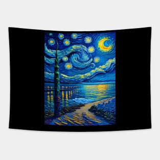 Clearwater at starry night Tapestry