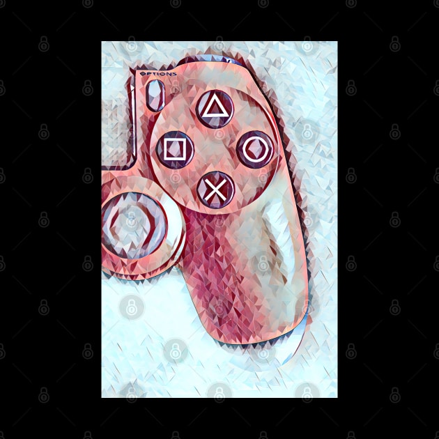 Low poly art of a ps4 controller by Guntah