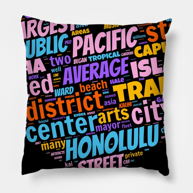 I love Honolulu Pillow by Superfunky