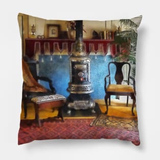 Interiors - Cozy Victorian Parlor Pillow