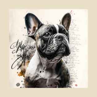 French Bulldog Cute Sweet Puppy drawing T-Shirt