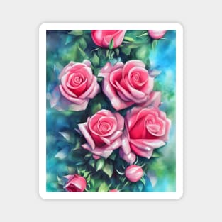 Wake Up & Smell the Pink Roses Magnet