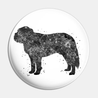 St Bernard dog  black and white Pin