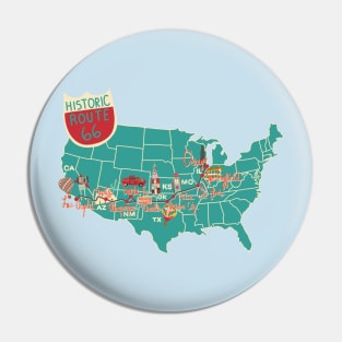 Route 66 map Pin