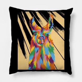 Vibrant Llama Majesty Pillow