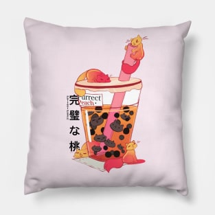 Bubble Kittea - Purrfect Peach Pillow