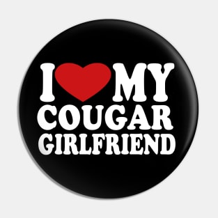 I Love My Girlfriend Button Pin, Heart Button Pin I Love My Girl Friend  Couples Gift Idea, I Heart My Girlfriend Couples Gift, His, Her 