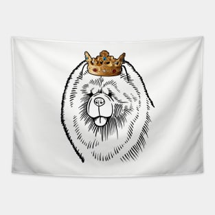 Chow Chow Dog King Queen Wearing Crown Tapestry