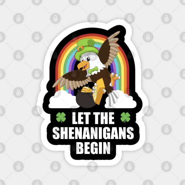 Eagle Shenanigans Funny St Patricks Day Magnet by TheBeardComic