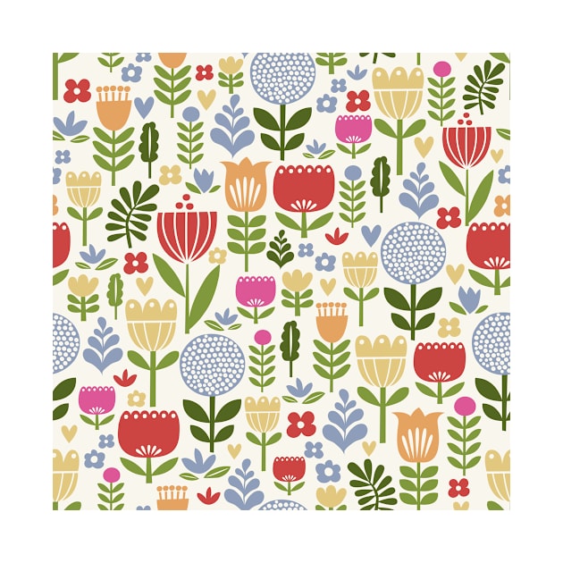 Folk floral pattern by sarahmorleyillustration