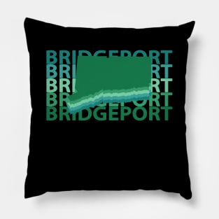 Bridgeport Connecticut Green Repeat Pillow