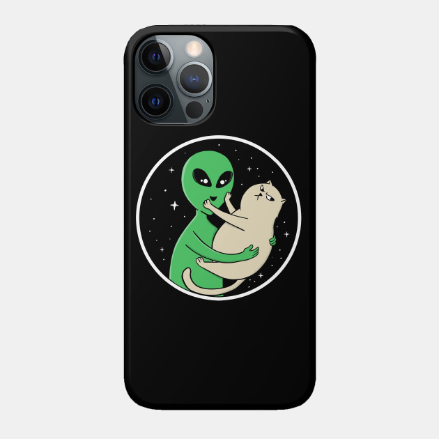 alien and cat - Alien - Phone Case