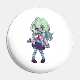 Cute Halloween Zombie Girl Pin