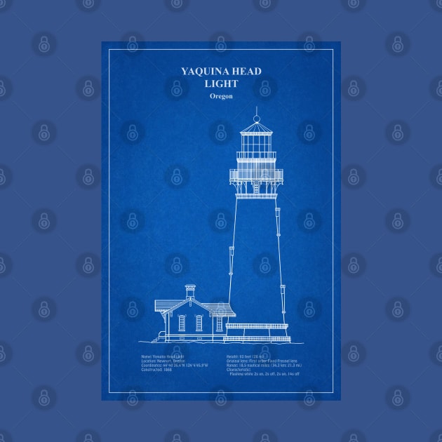 Yaquina Head Light Lighthouse - Oregon - AD by SPJE Illustration Photography