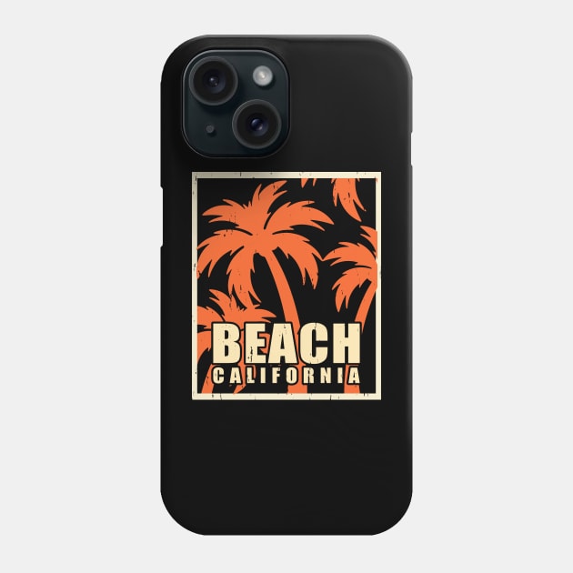 Beach California T Shirt For Women Men Phone Case by Xamgi