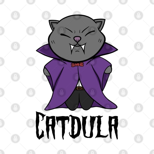 Catdula - Cute Halloween Vampire Cat by Funky Chik’n