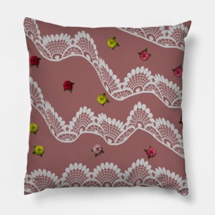 Flowers and Lace Pillow