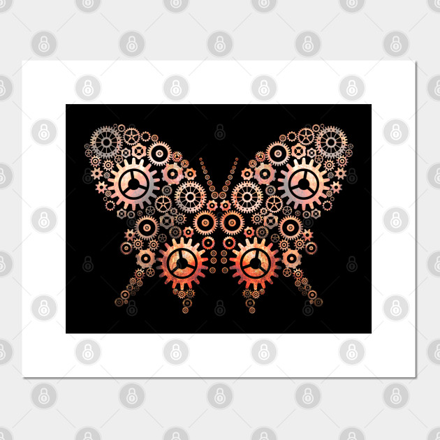 Steampunk Butterfly Steampunk Posters And Art Prints Teepublic Uk