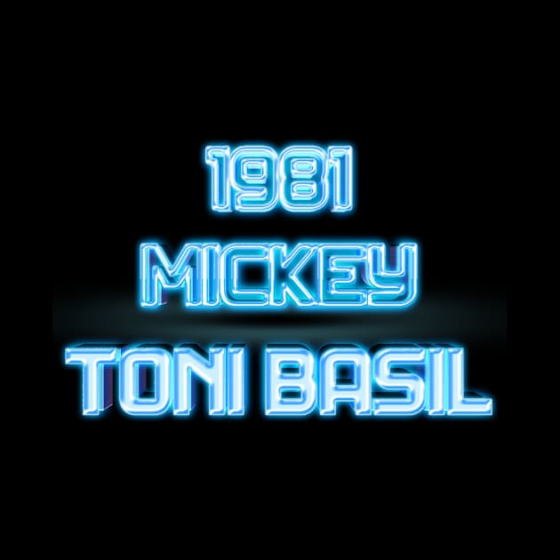 1981 toni basil - neon retro text by Mudoroth